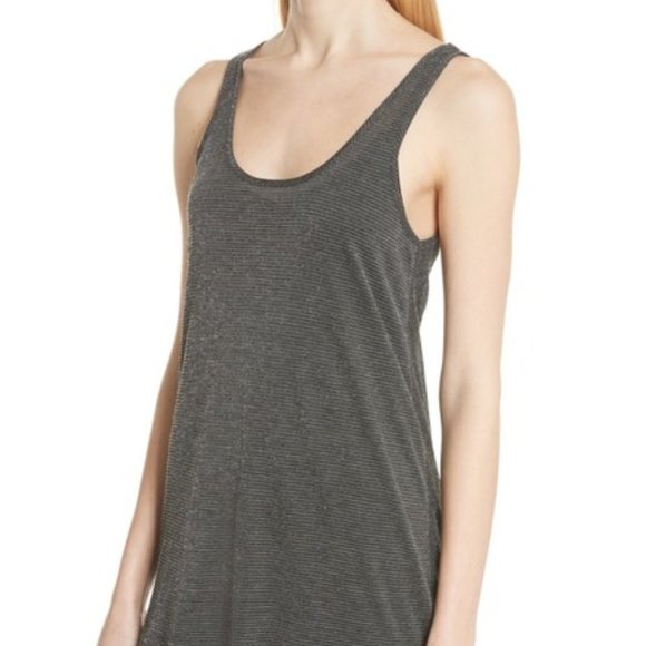 Rag & Bone Dawson Black lurex coctail  mini dress sleeveless gray black SMALL - Picture 5 of 8
